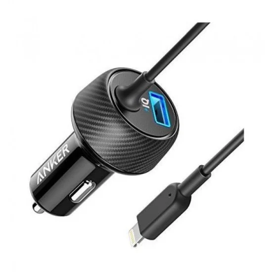 Anker Power Drive 2 Elite Lightning Car Charger  - Black